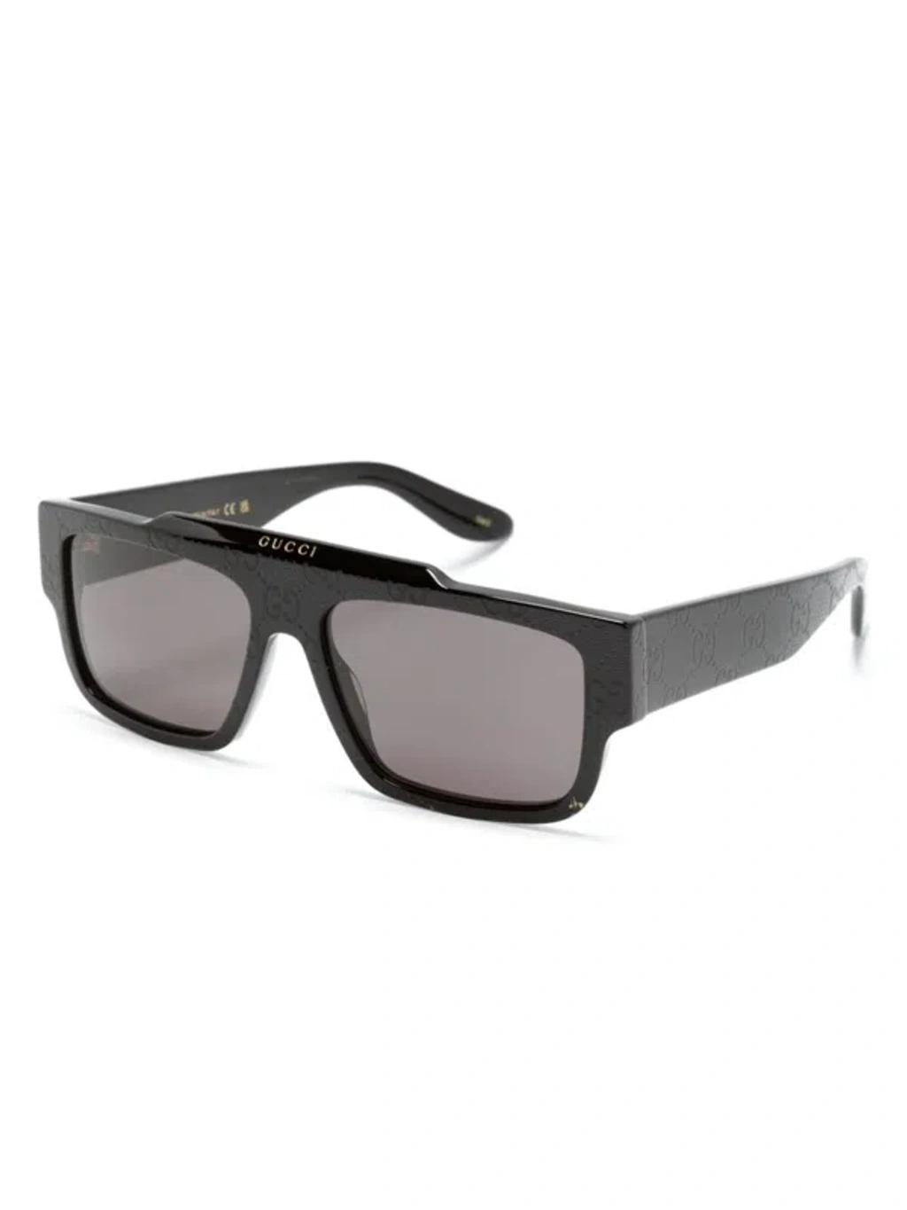 Square Frame Sunglasses In Black Product Image