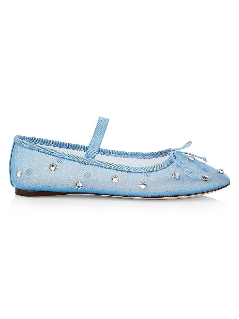 Womens Leonie Crystal Mesh Ballet Flats Product Image