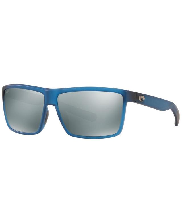 Costa Rinconcito Polarized Square Sunglasses - Matte Blue Grey Mirror Product Image