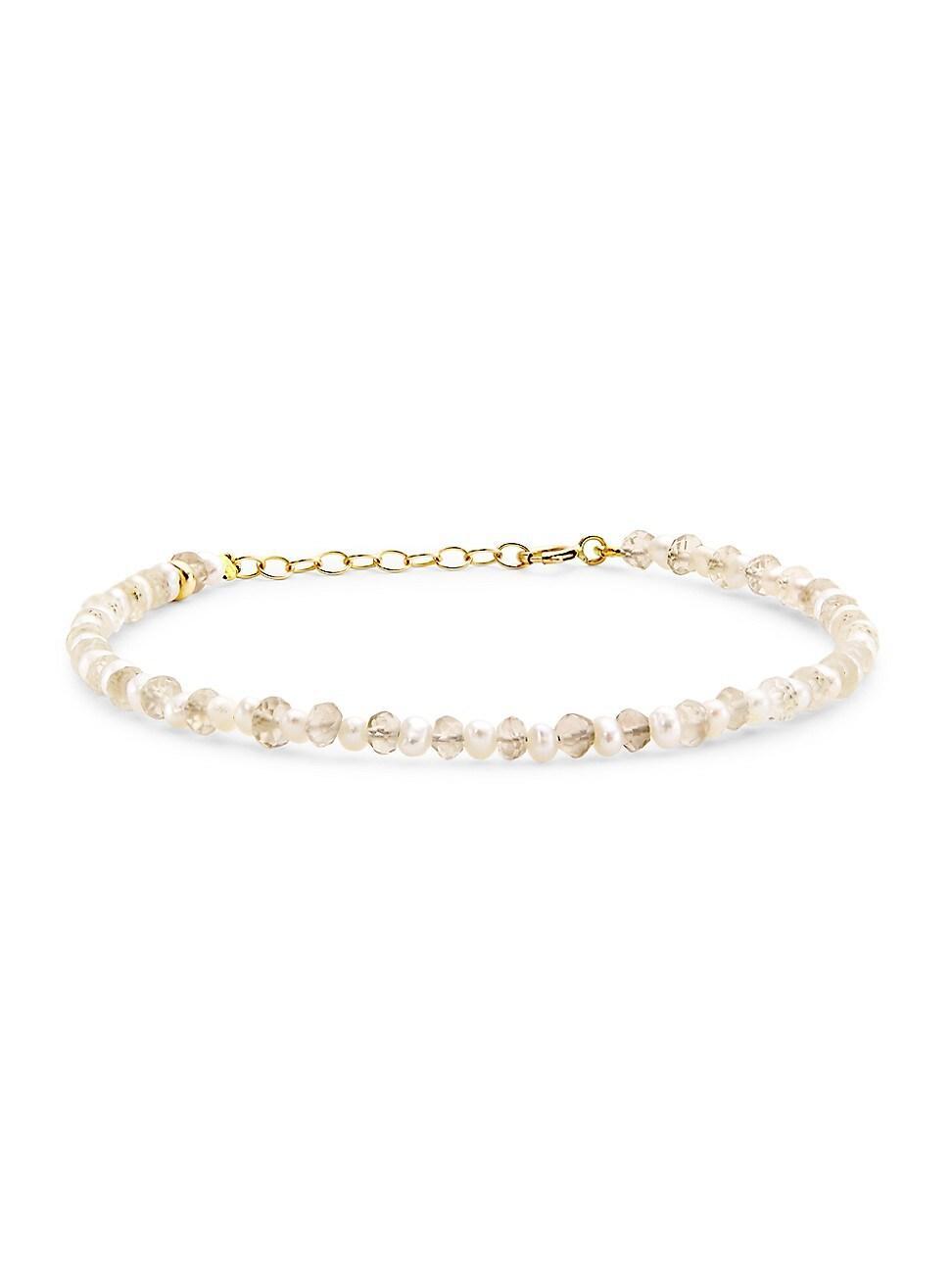 Womens Birthstone 14K Yellow Gold & Gemstone Beaded Bracelet Product Image