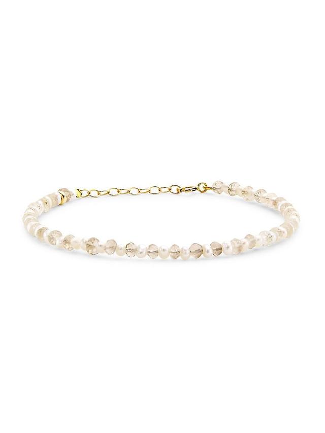 Womens Birthstone 14K Yellow Gold & Gemstone Beaded Bracelet Product Image