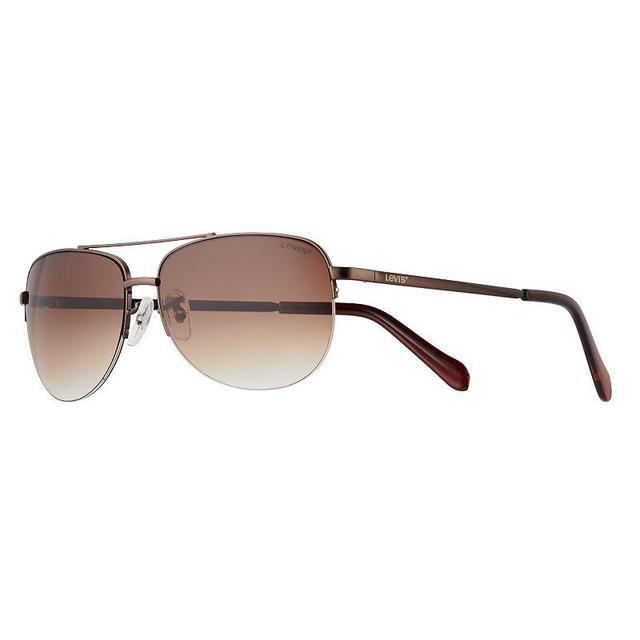 Mens Levis 60mm Wrapped Aviator Sunglasses Product Image