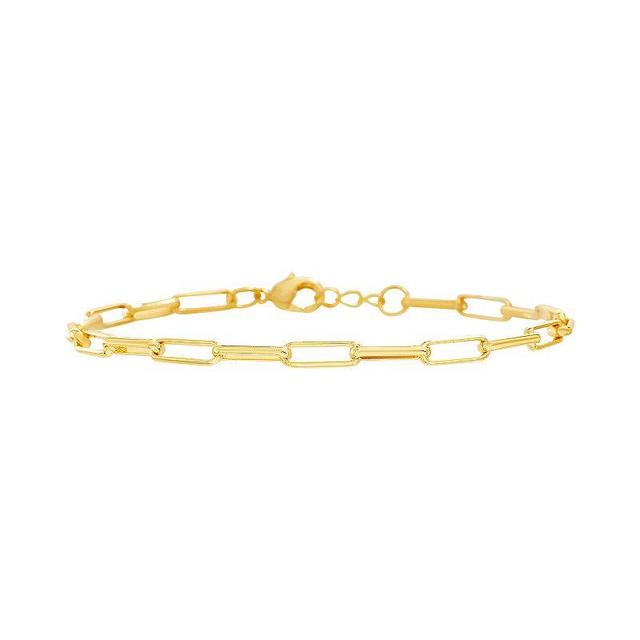 Paige Harper 14k Gold Over Recycled Brass Paperclip Link Chain Bracelet, Womens Multicolor Product Image