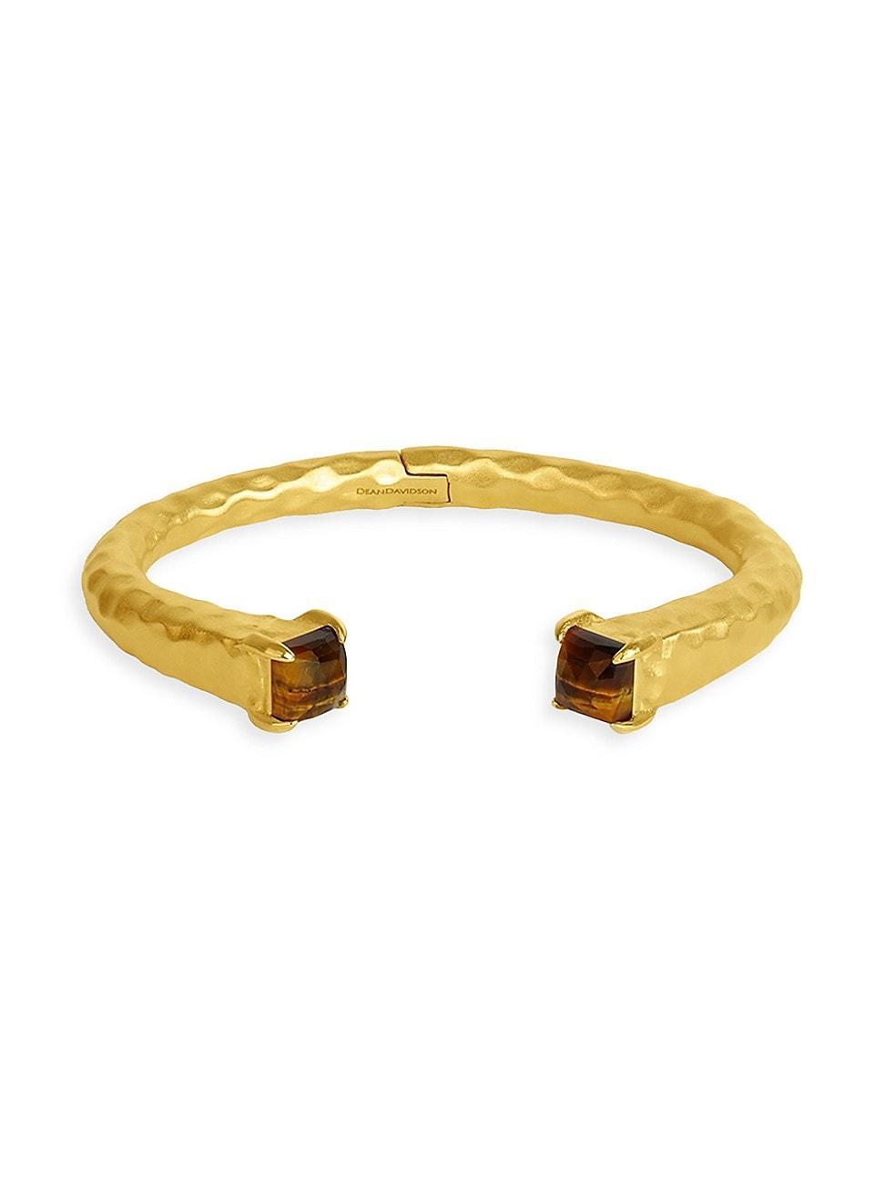 Womens Nomad 22K-Gold-Plated & Tigers Eye Midi Cuff Product Image