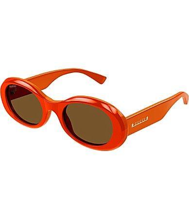 Logo Acetate Oval Sunglasses Product Image