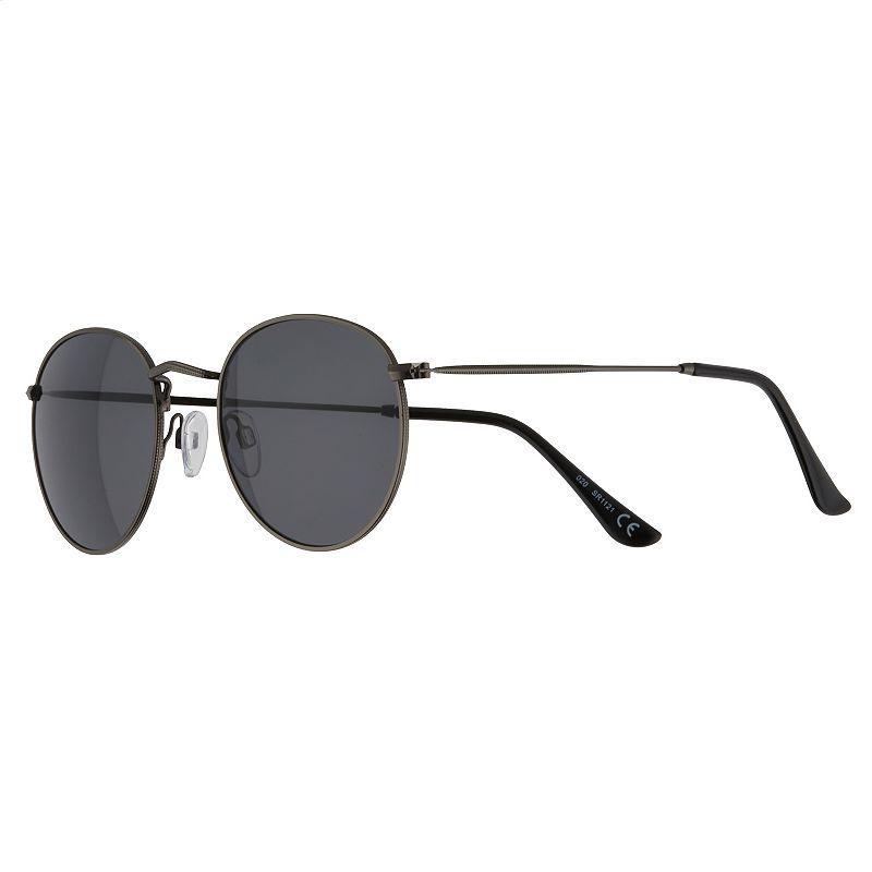 Mens Sonoma Goods For Life 52mm Metal Round Sunglasses, Grey Product Image