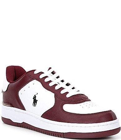 Polo Ralph Lauren Masters Court Leather Sneakers (Aviator Navy/White) Men's Shoes Product Image