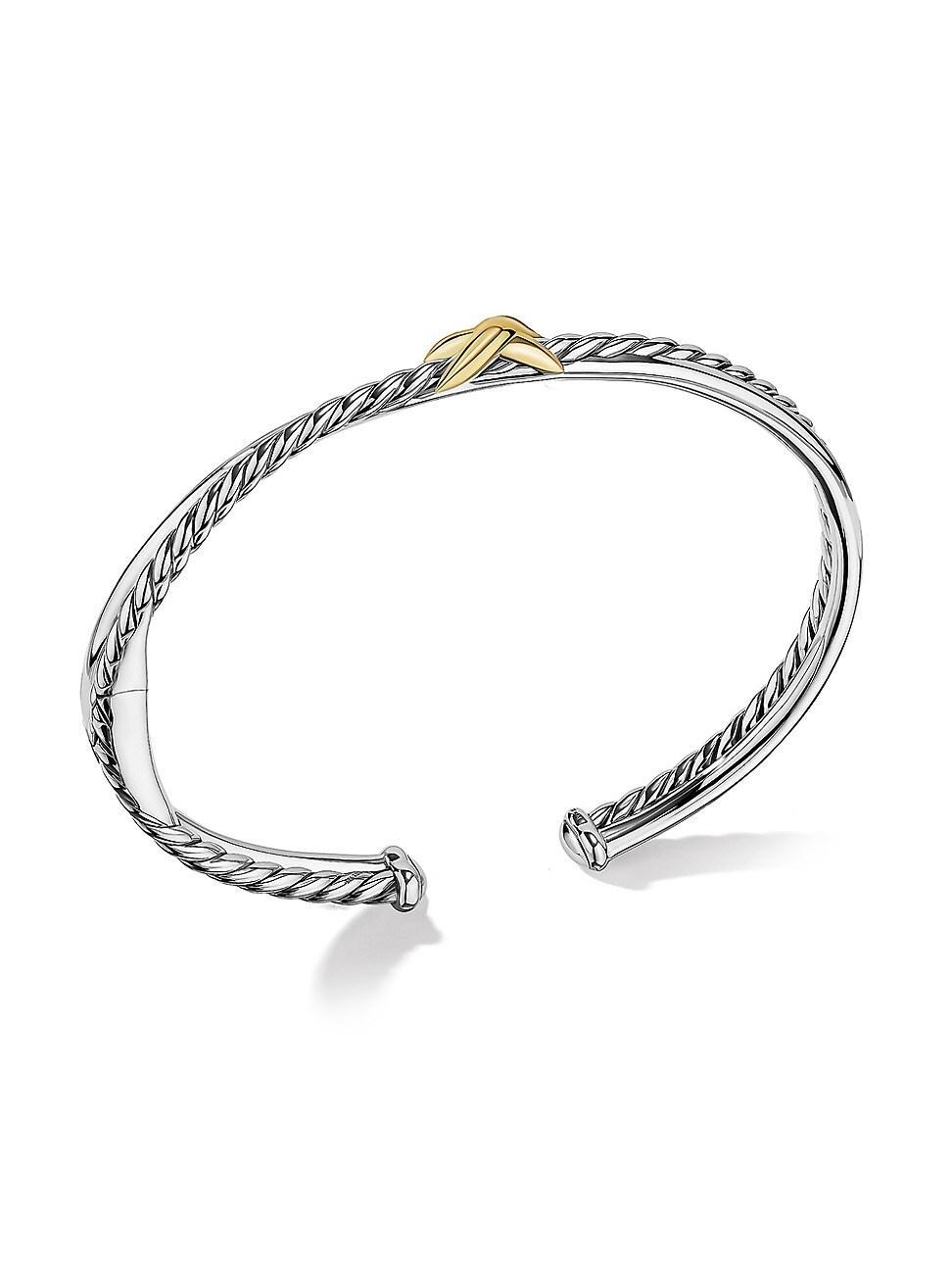 Womens Petite X Center Station Bracelet In Sterling Silver Product Image