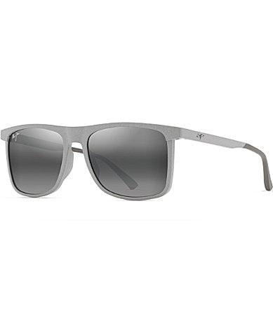 Maui Jim Mens Makamae PolarizedPlus2 56mm Square Sunglasses Product Image