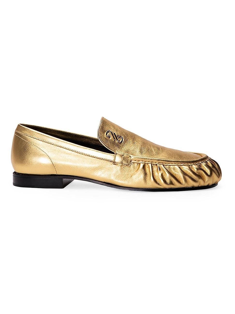 Womens Park Metallic Leather Loafers product image