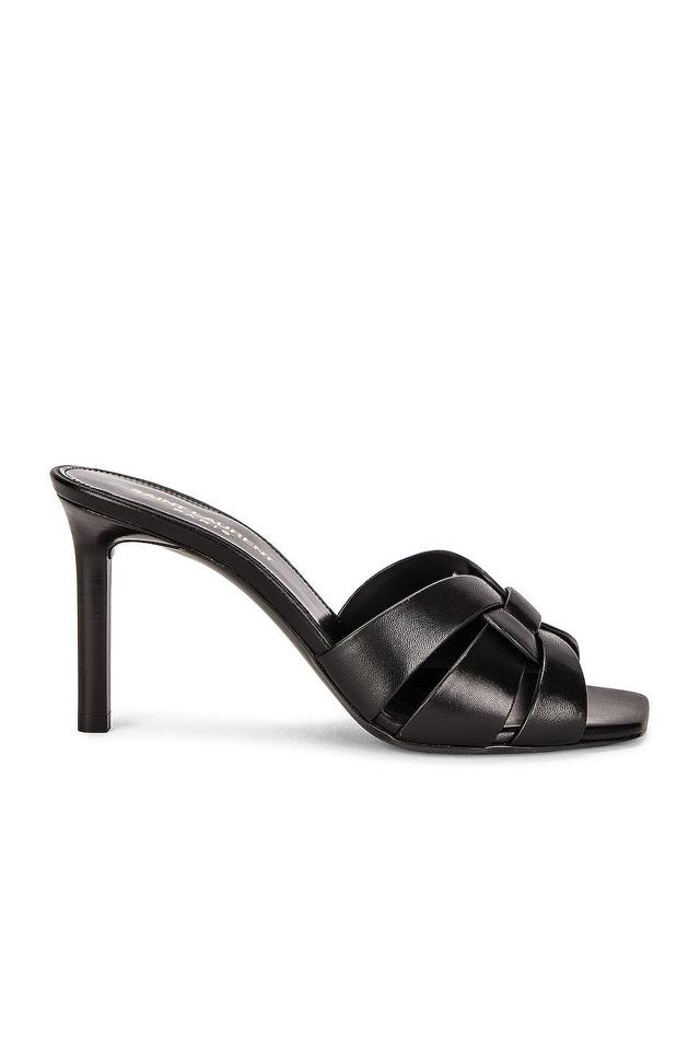 Saint Laurent Tribute Mules in Noir - Black. Size 37 (also in ). Product Image