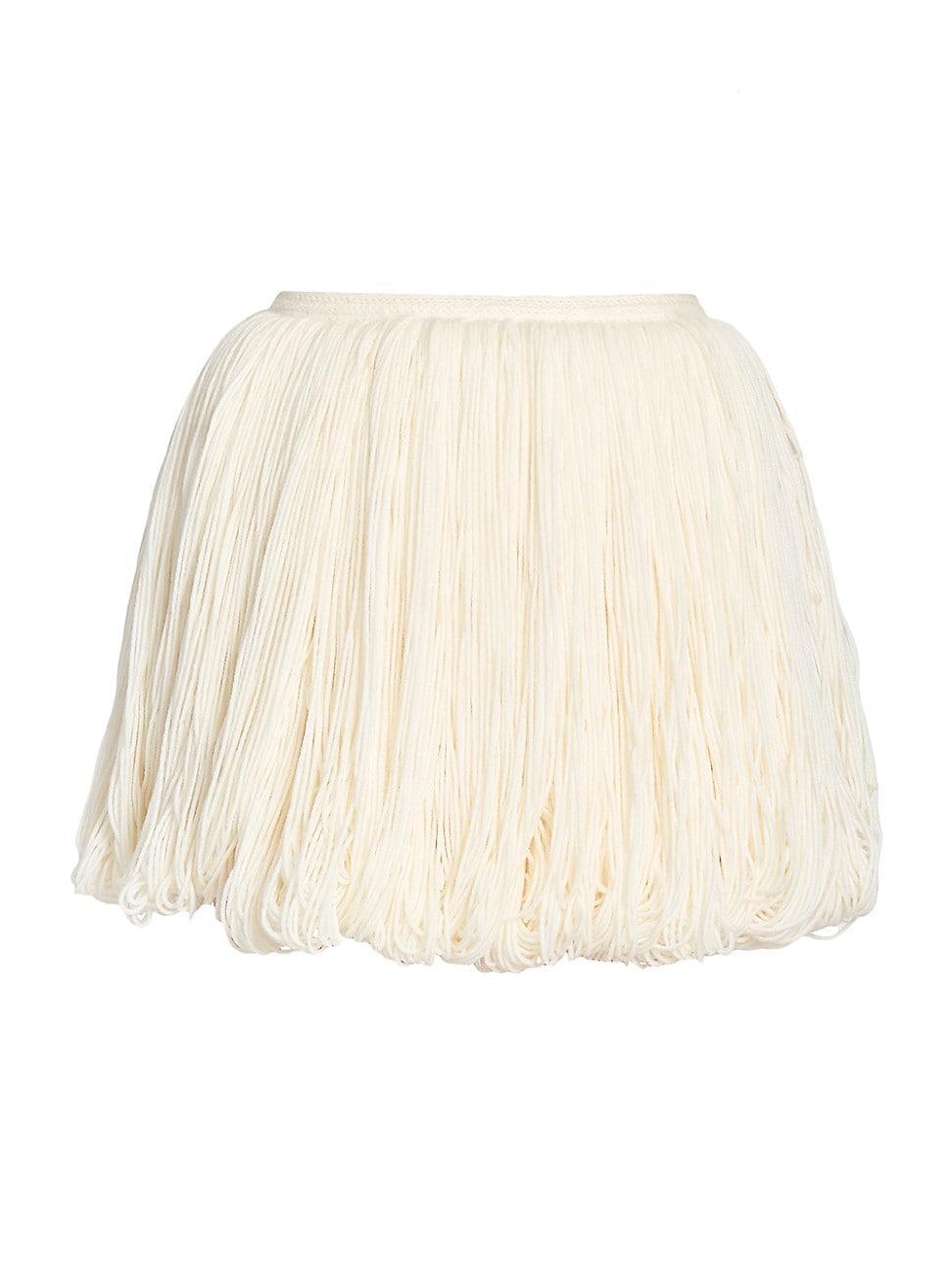 Womens Fringes Wool Miniskirt product image