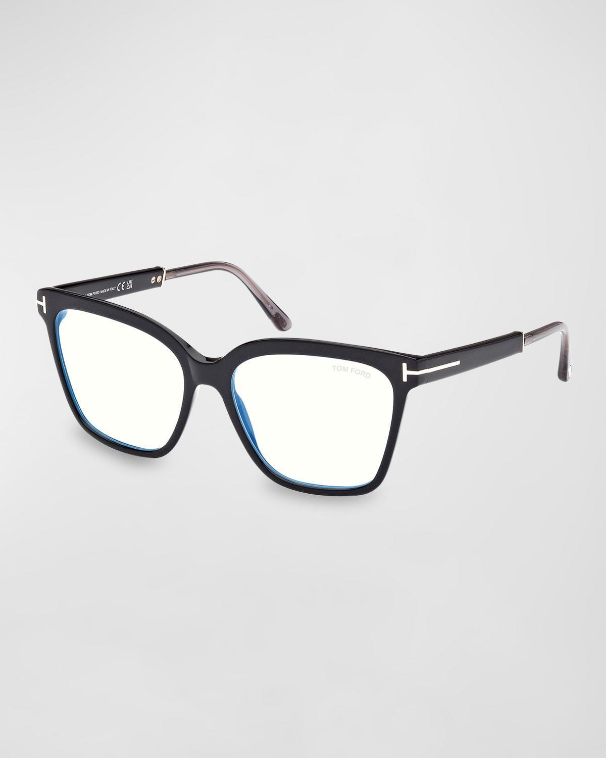 Blue Blocking Two-Tone Acetate Square Glasses Product Image