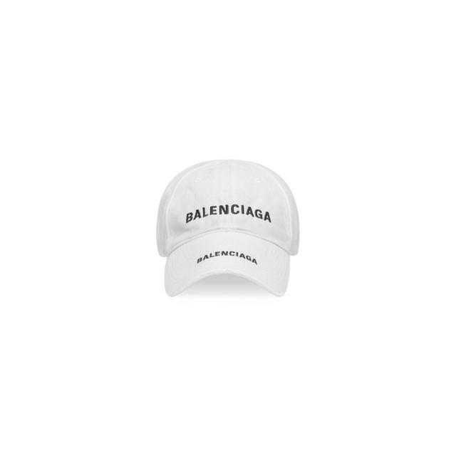 Double Logo Cap in White Product Image