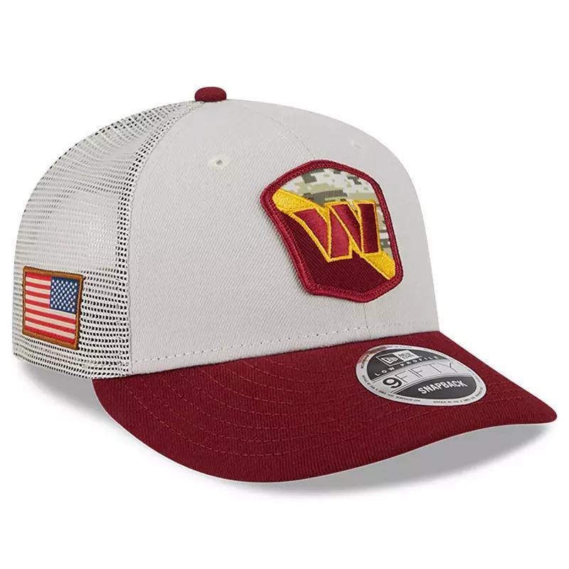 Mens New Era  Stone/Burgundy Washington Commanders 2023 Salute To Service Low Profile 9FIFTY Snapback Hat Product Image