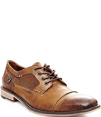 Steve Madden Mens Jagwar Leather and Suede Oxfords Product Image