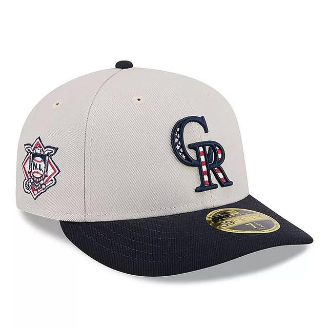 Mens New Era Khaki/Black Colorado Rockies 2024 Fourth of July Low Profile 59FIFTY Fitted Hat Product Image