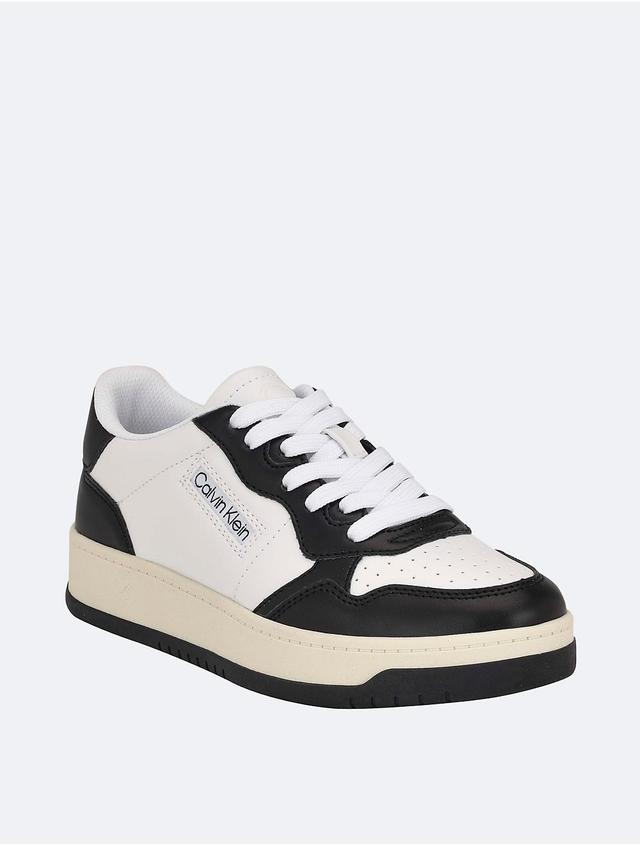 Calvin Klein Womens Rhean Round Toe Lace-Up Casual Sneakers Product Image