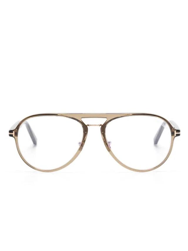 Pilot-frame Glasses In Green Product Image