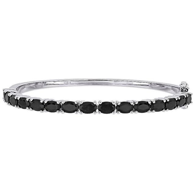 Stella Grace Sterling Silver Black Sapphire Bangle Bracelet, Womens Product Image