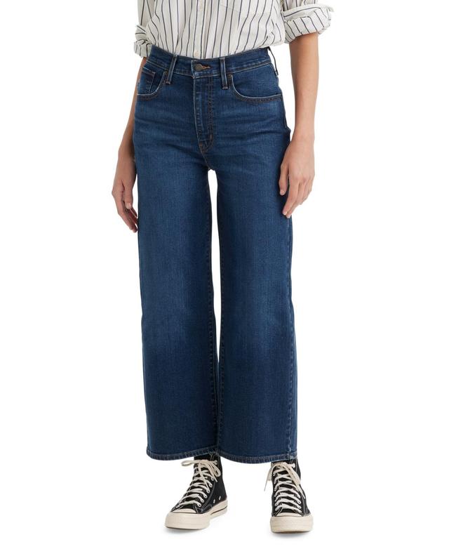 Levis Womens High-Rise Wide-Leg Ripped Jeans Product Image