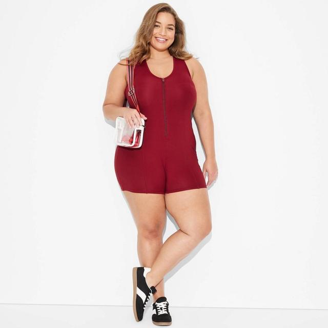 Womens Game Day Romper - Wild Fable Maroon 3X Product Image