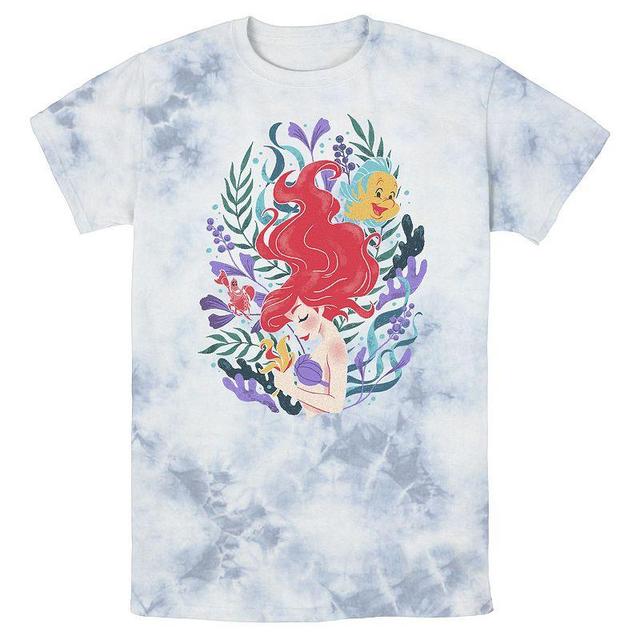 Disneys The Little Mermaid Ariel Flounder And Sebastian Mens Bomabrd Wash Tee Product Image