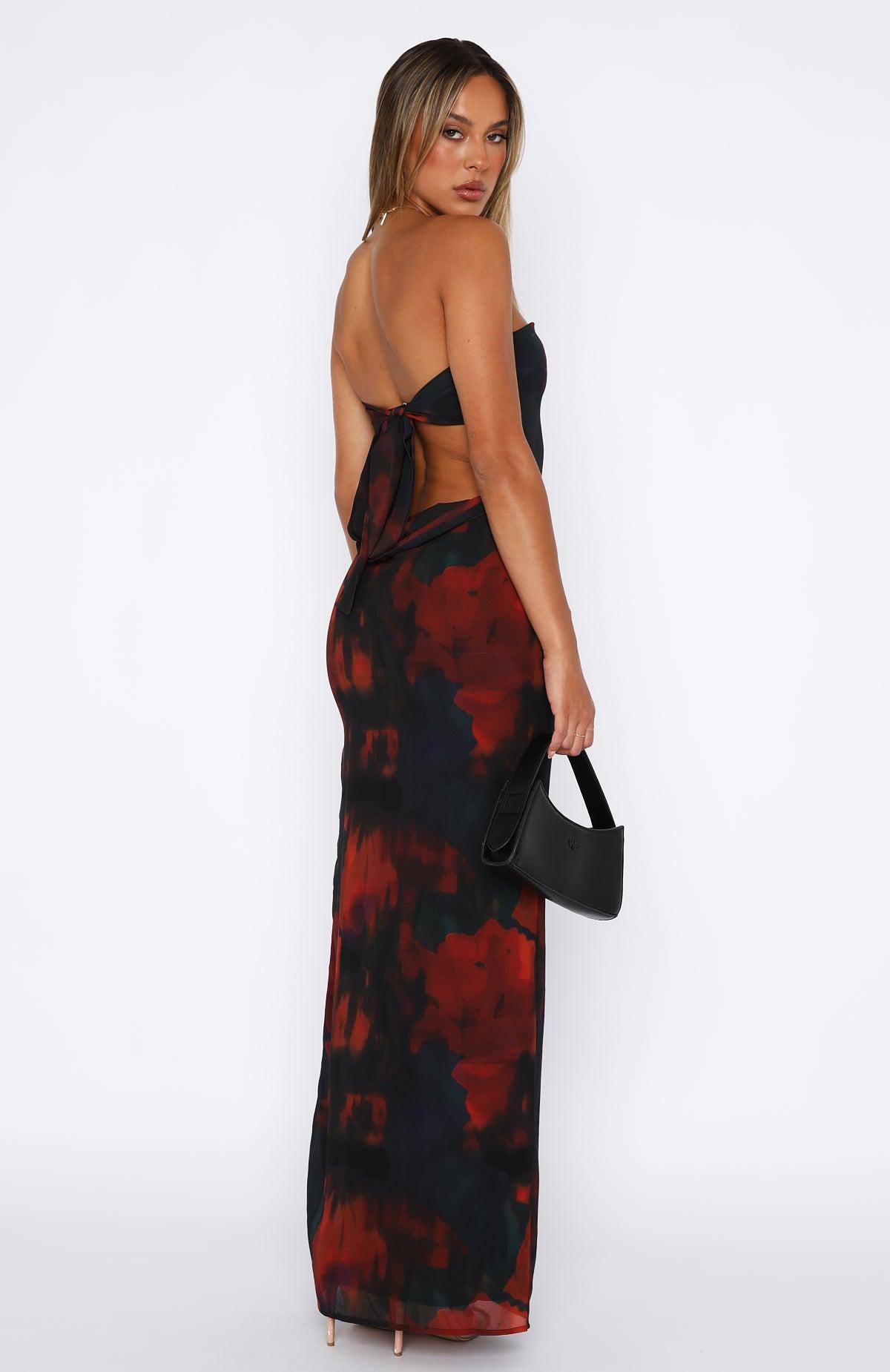 Leave You Alone Maxi Dress Deep Merlot Product Image