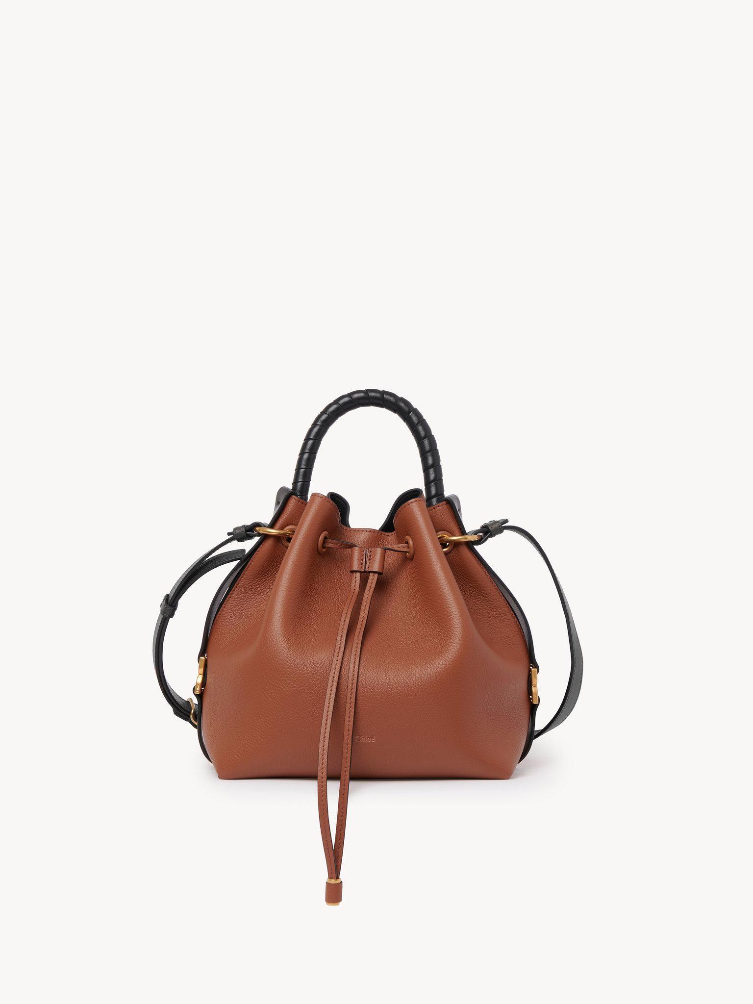 Marcie bucket bag in grained leather Product Image