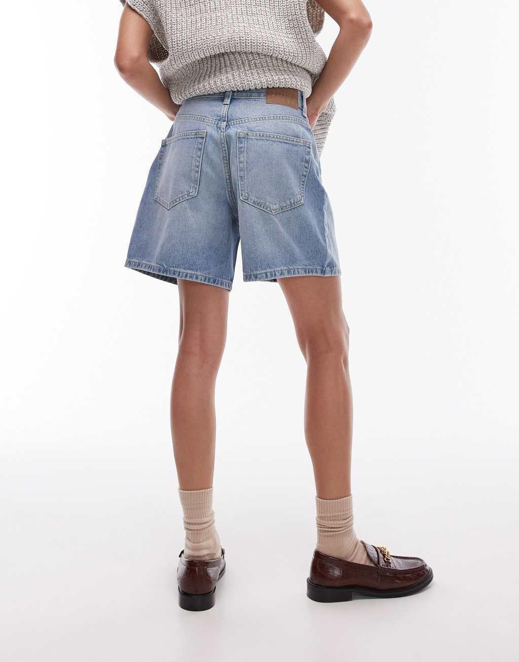 Topshop denim shorts in authentic blue Product Image