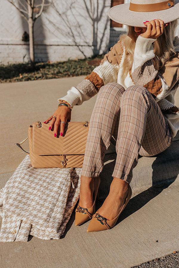 The Chantel Faux Leather Heel In Tan Product Image