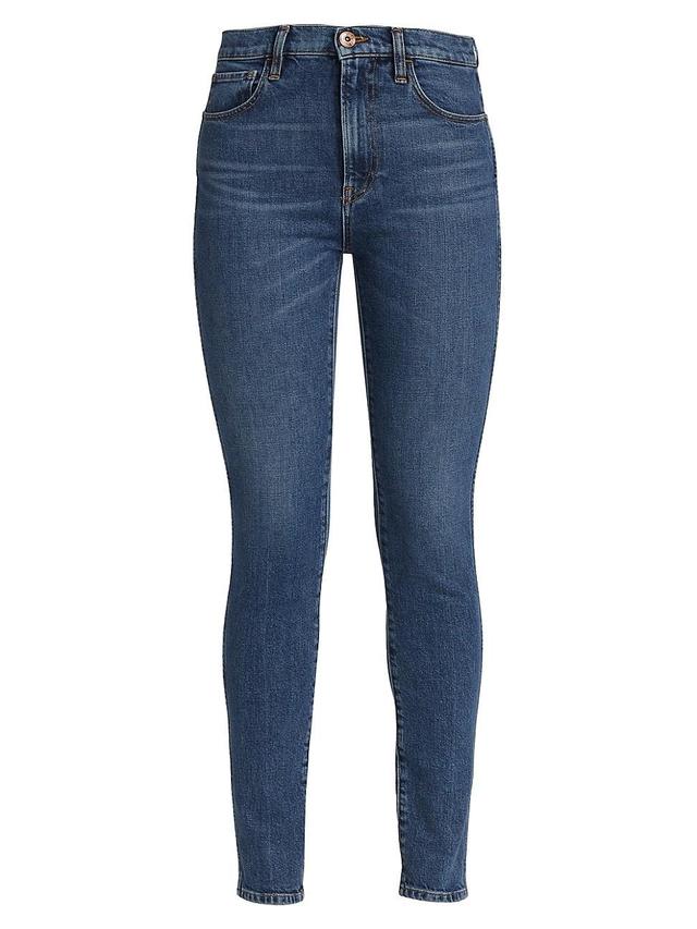 Womens Authentic Mid-Rise Straight-Leg Jeans Product Image