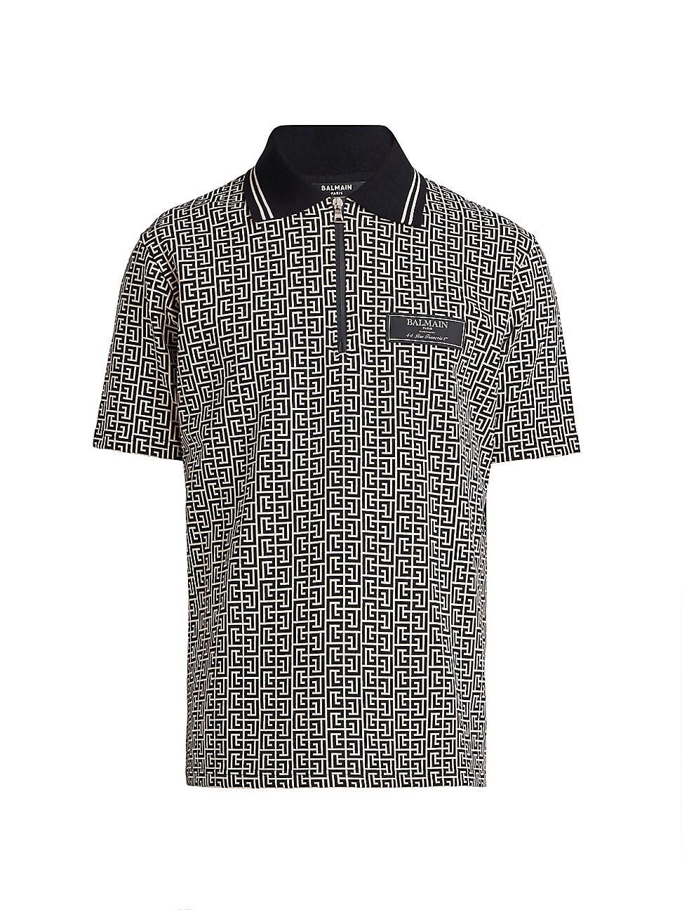 Mens Logo Jacquard Polo Shirt Product Image