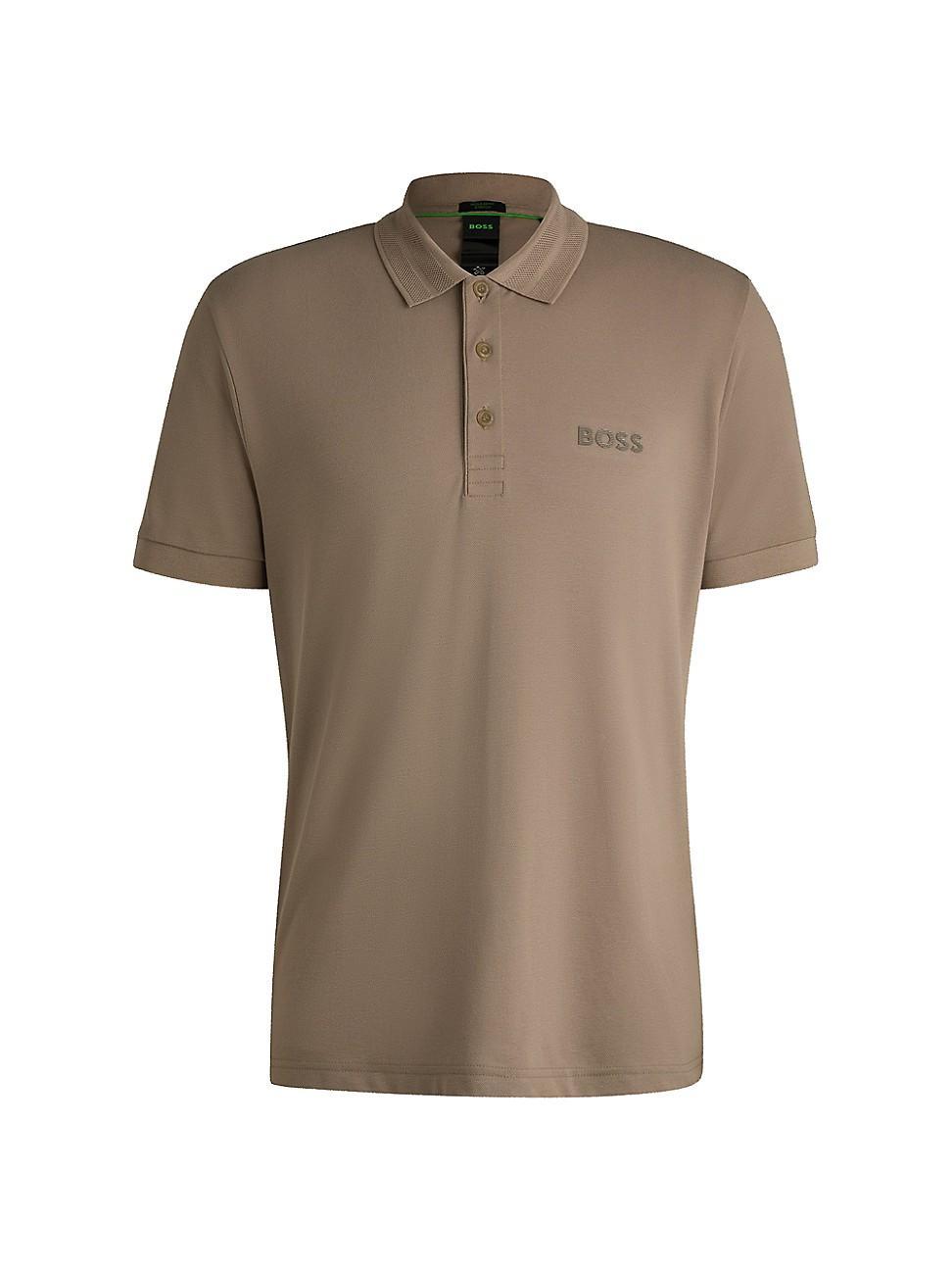 Mens Regular Fit Polo Shirt with Logo Detail Product Image