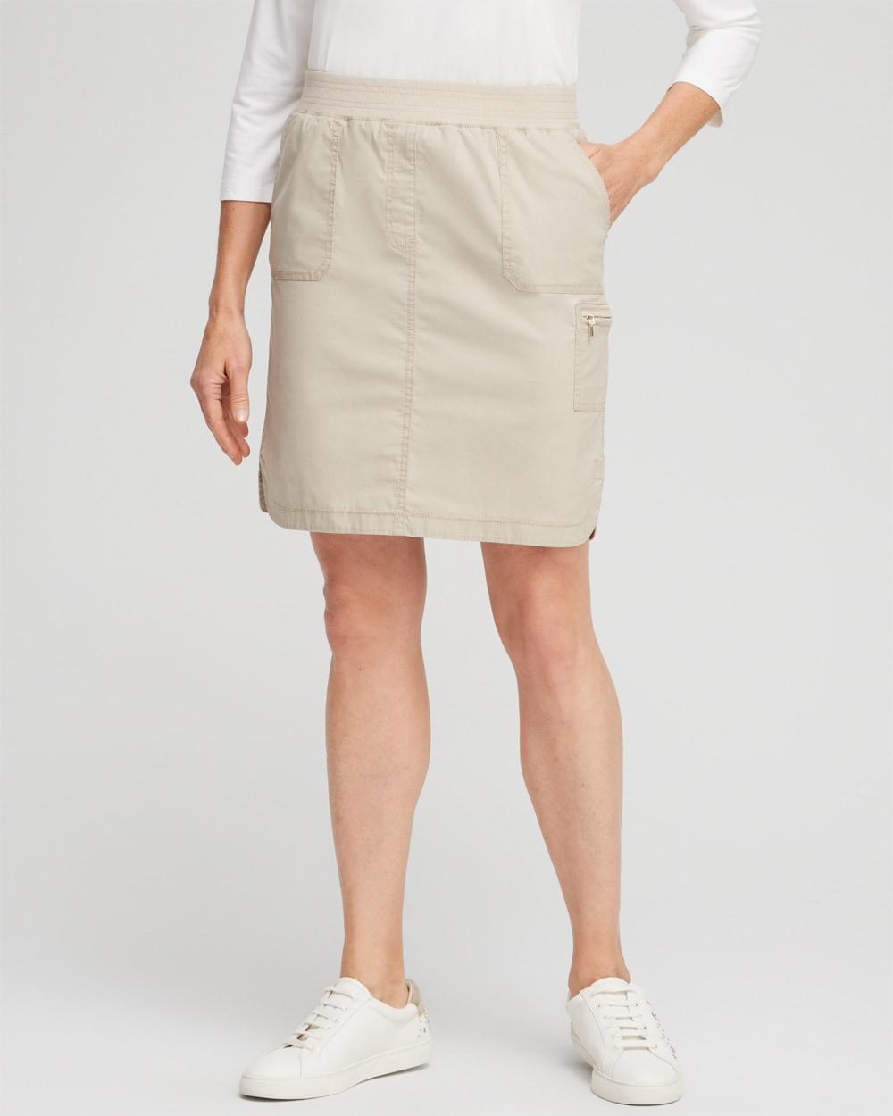 Women's Poplin Ribbed Skirt Product Image