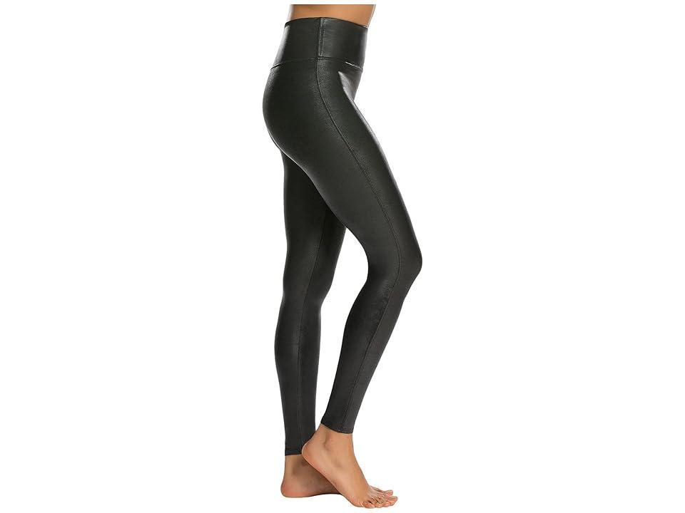 Spanx Petite leather look legging with contoured power waistband in black Product Image