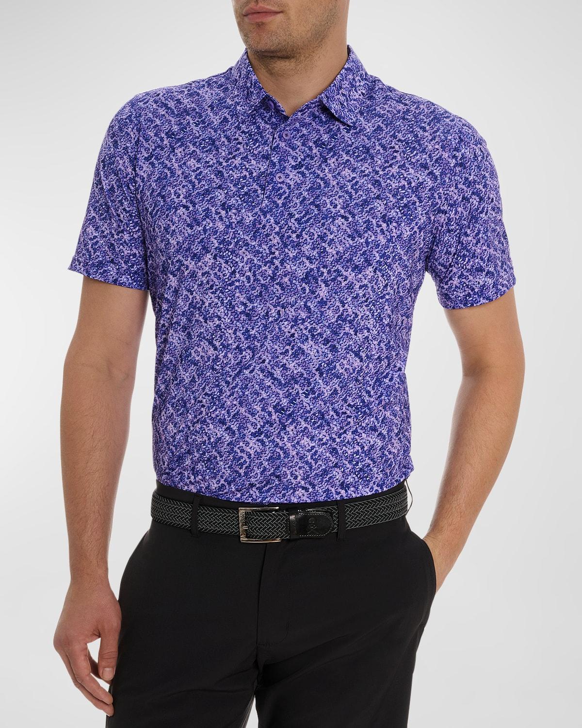 Mens Tyne Printed Stretch Polo Shirt Product Image