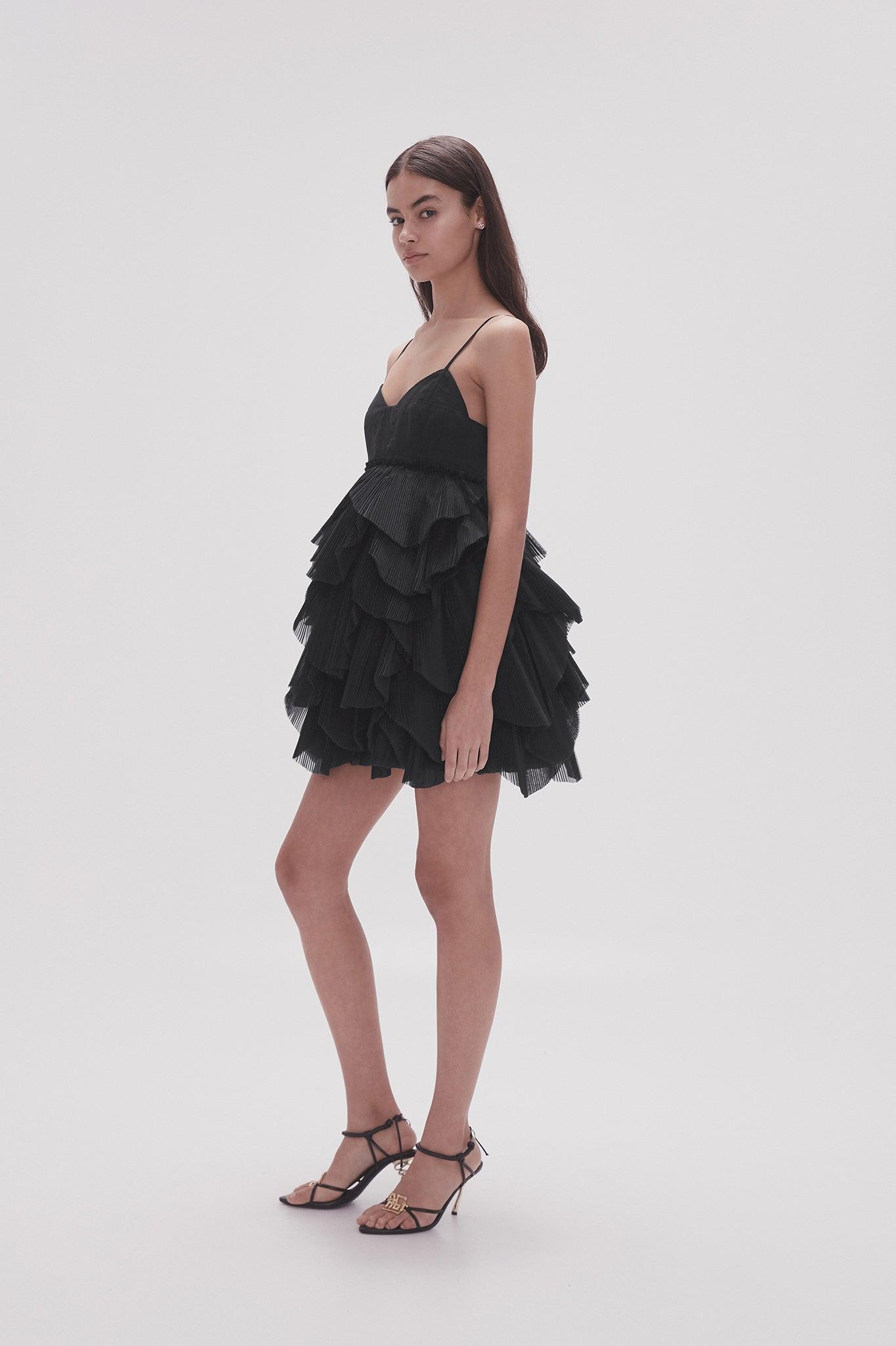 Elsie Pleat Mini Dress Product Image