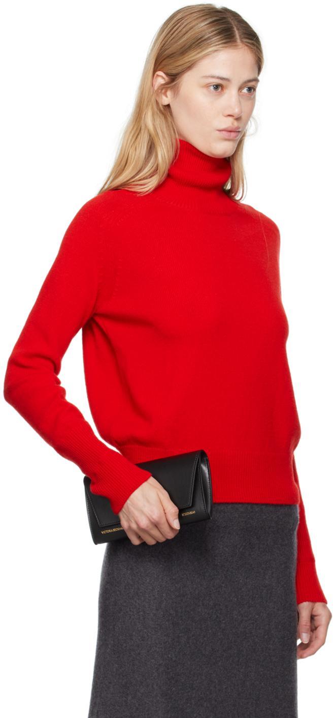 VICTORIA BECKHAM Red Polo Turtleneck Product Image