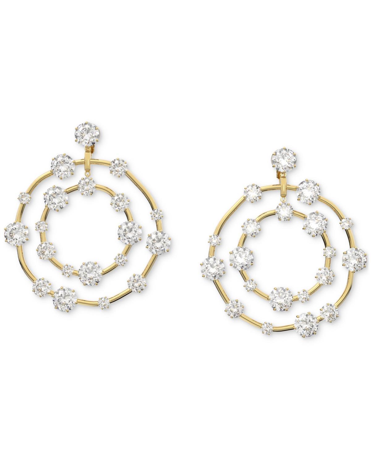 Swarovski Gold-Tone Crystal Orbital Clip-On Statement Earrings Product Image