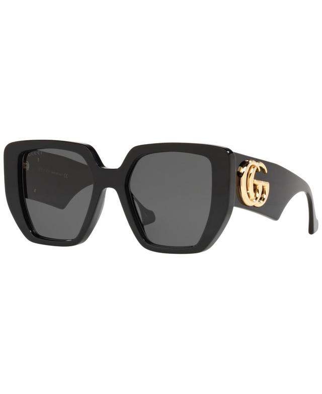 Gucci Womens Generation 54mm Havana Square Sunglasses - Spotted Havana Black/Fuchsia Product Image