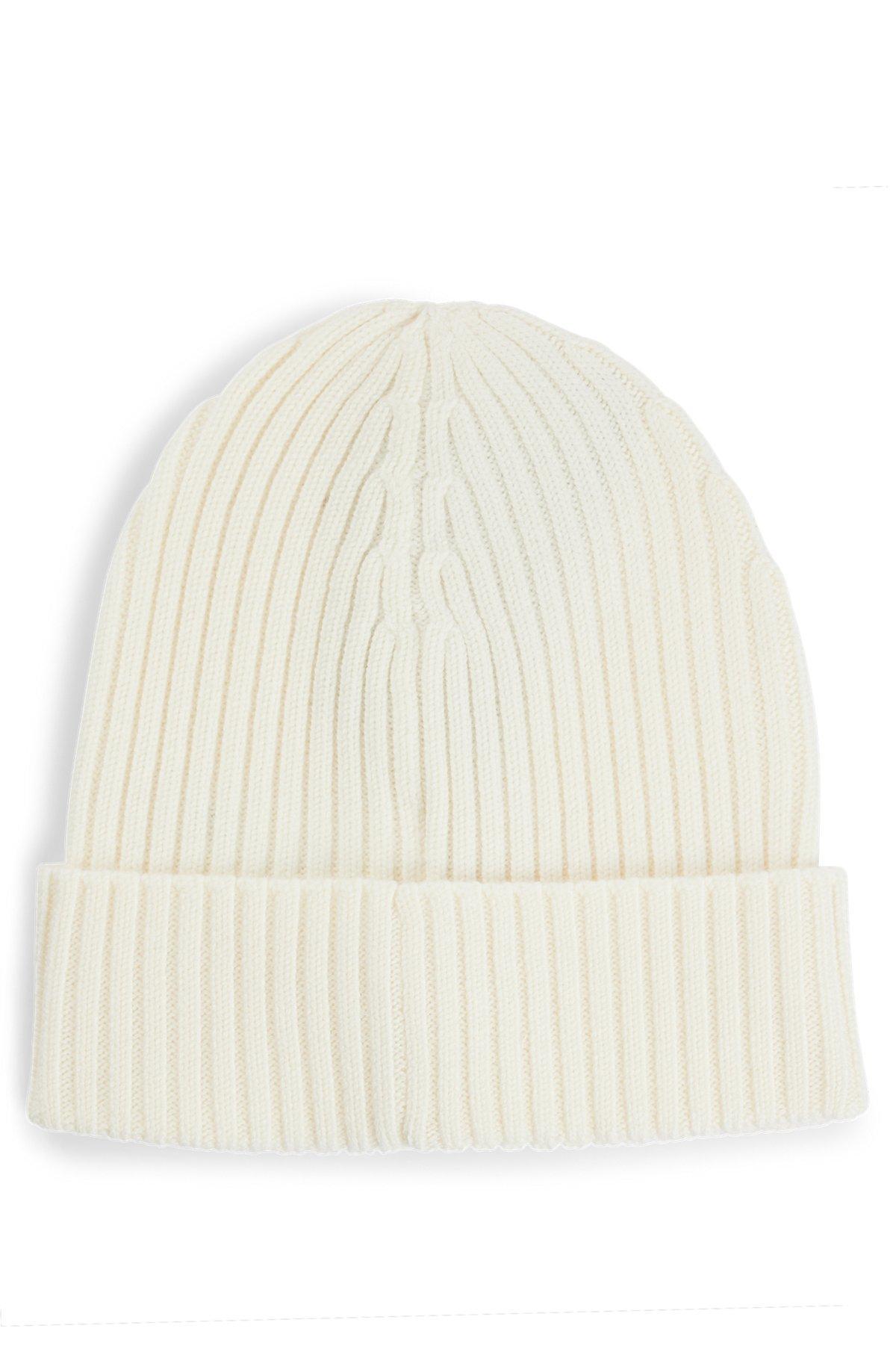 Wool beanie hat with embroidered logo Product Image