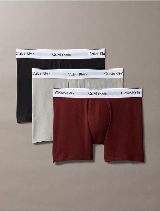 Calvin Klein Mens Modern Cotton Stretch 3-Pack Low Rise Trunk - Multi - S Product Image