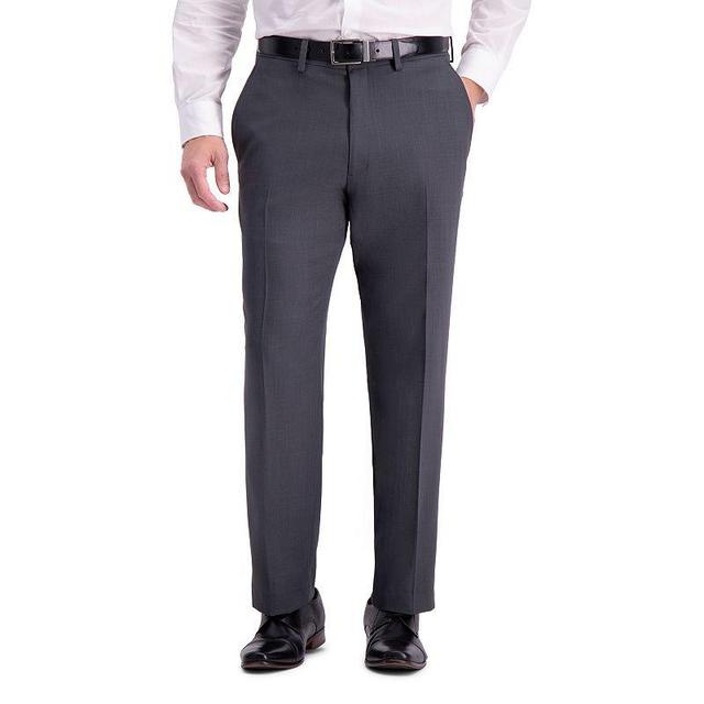 Mens Haggar Travel Performance Tailored-Fit Stretch Flat-Front Suit Pants Dark Grey Product Image