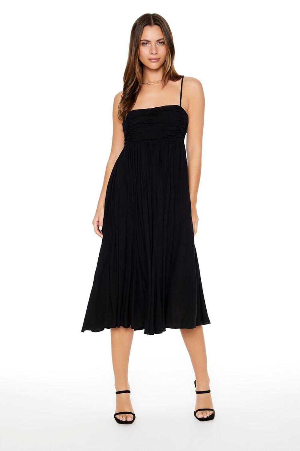 Textured Babydoll Midi Dress | Forever 21 Product Image