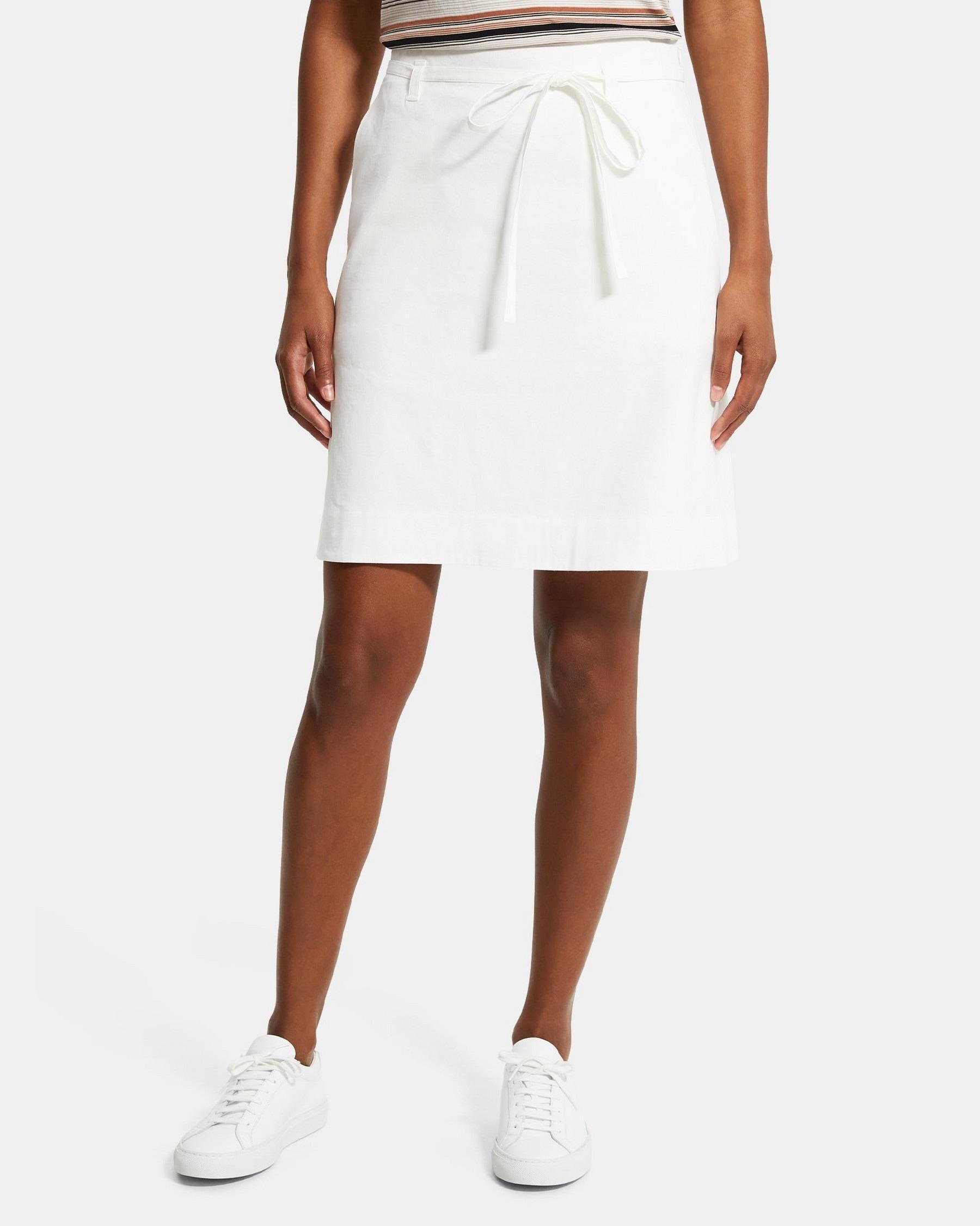 A-Line Skirt in Stretch Linen product image