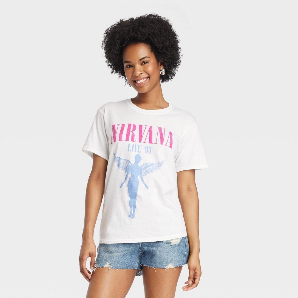 Womens Nirvana in Utero Short Sleeve Graphic T-Shirt - White Product Image