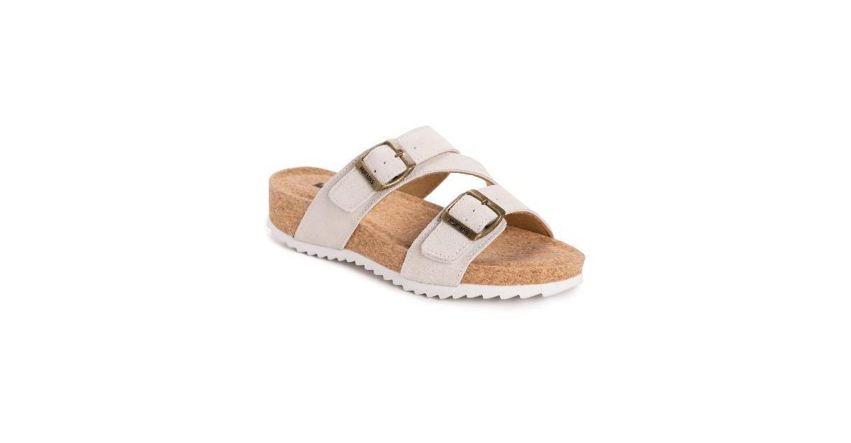 MUK LUKS Poppy Womens Suede Slide Sandals Product Image