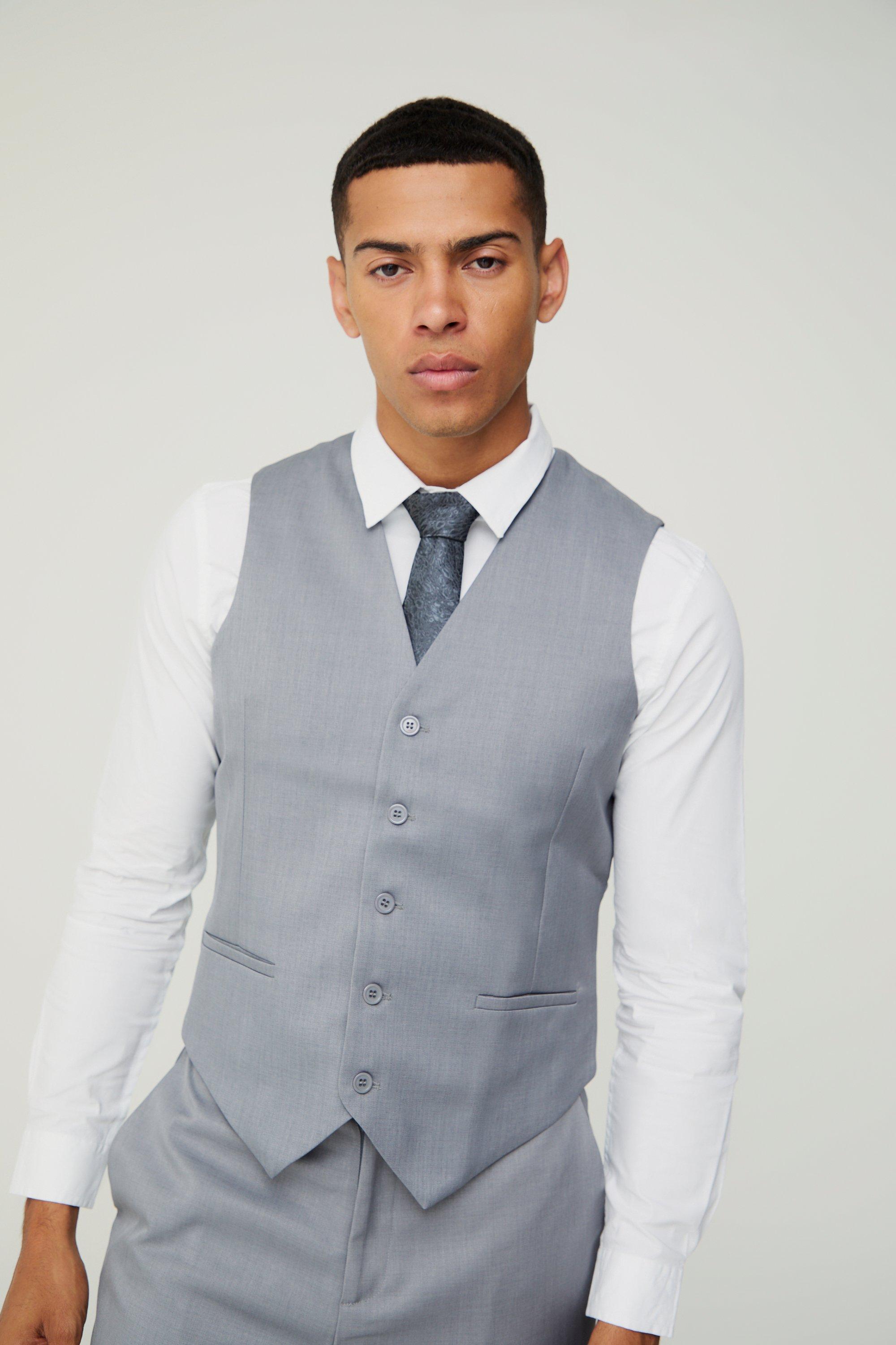 Textured Vest | boohooMAN USA Product Image