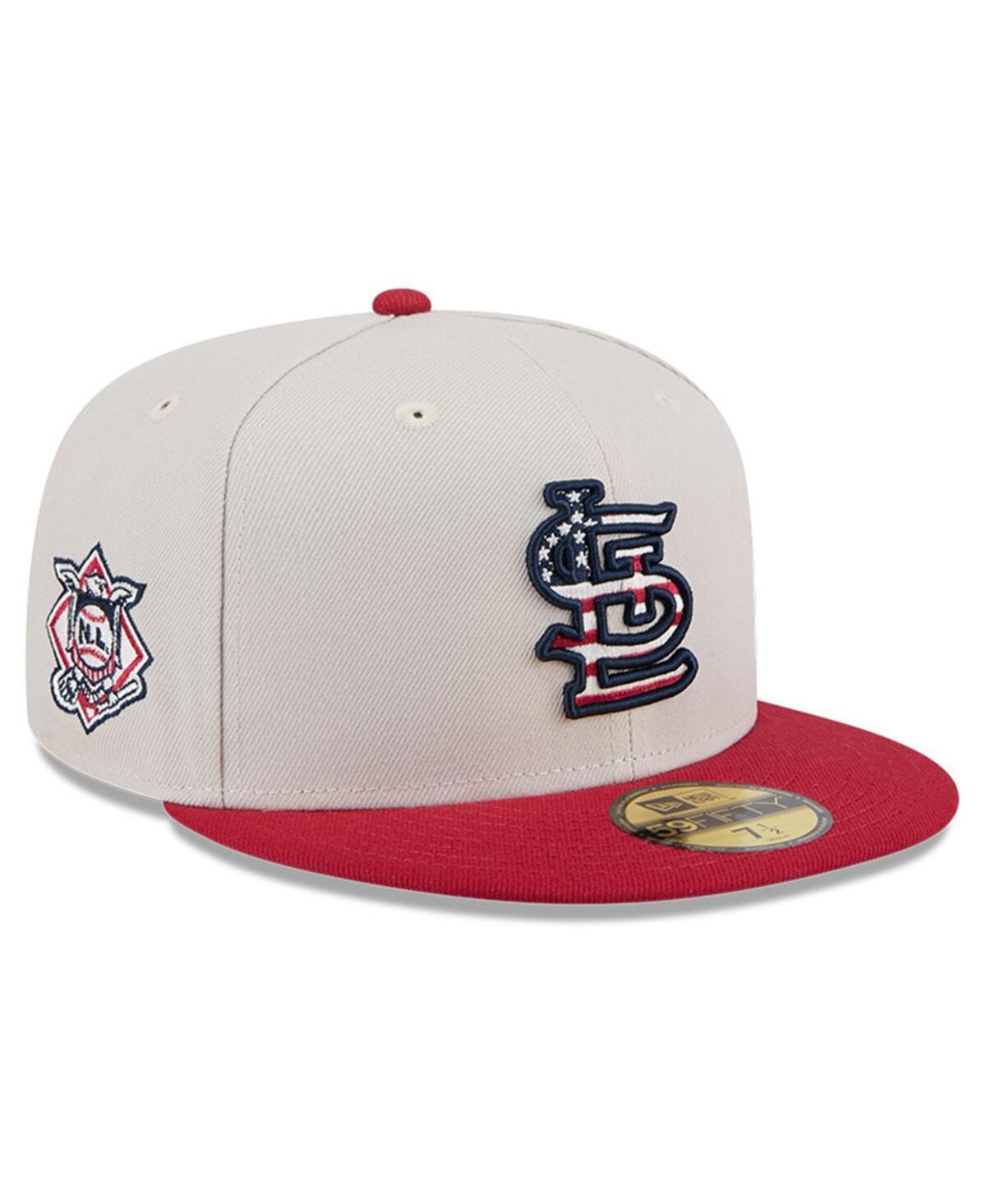 Mens New Era Khaki/Red St. Louis Cardinals 2024 Fourth of July 59FIFTY Fitted Hat Product Image